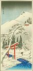 Seppo Japanese Woodblock Print - Okutono in Snow - Takemura