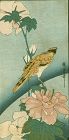 Hiroshige Ando Japanese Woodblock Print - Rose Mallow and Bird SOLD