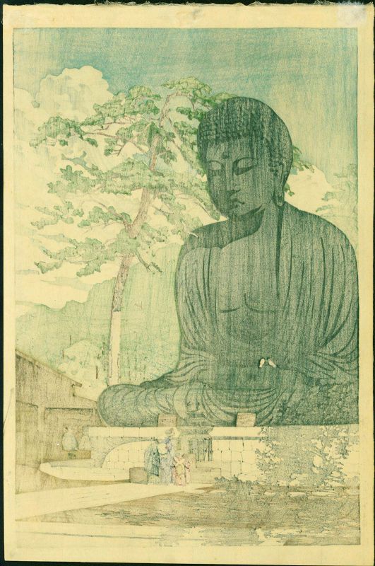 Kawase Hasui Japanese Woodblock Print - Great Buddha Kamakura SOLD