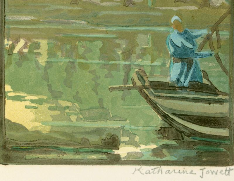 Katharine Jowett Woodblock Print- Sunset Behind East Gate, Peking SOLD