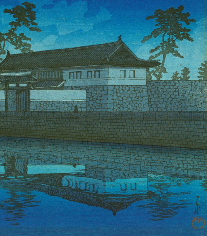 Hasui Kawase Japanese Woodblock Print - Sakurada Gate SOLD
