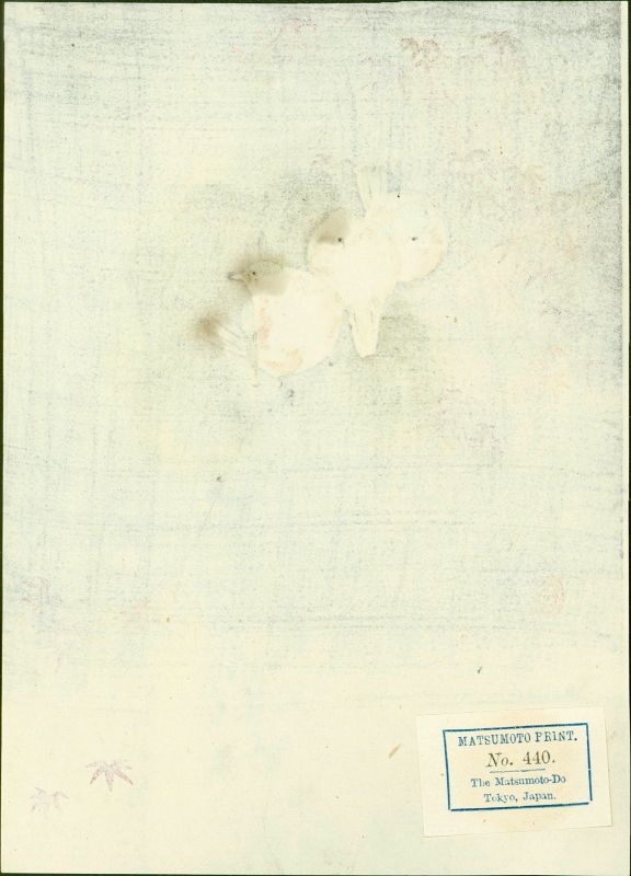 Ohara Koson Woodblock Print -Three Birds on a Maple Tree 1910 SOLD