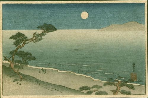 Hiroshige Woodblock Print - Suma Beach - Matsumoto 1910