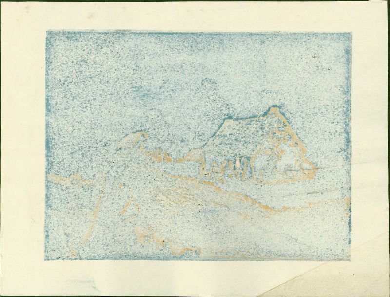 Andrew Kay Womrath Woodblock Print- Cottage and Lane at Night (2) SOLD