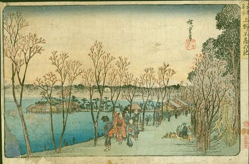 Hiroshige Japanese Woodblock Print - Ueno Shinobazu Pond -1st ed. 1832