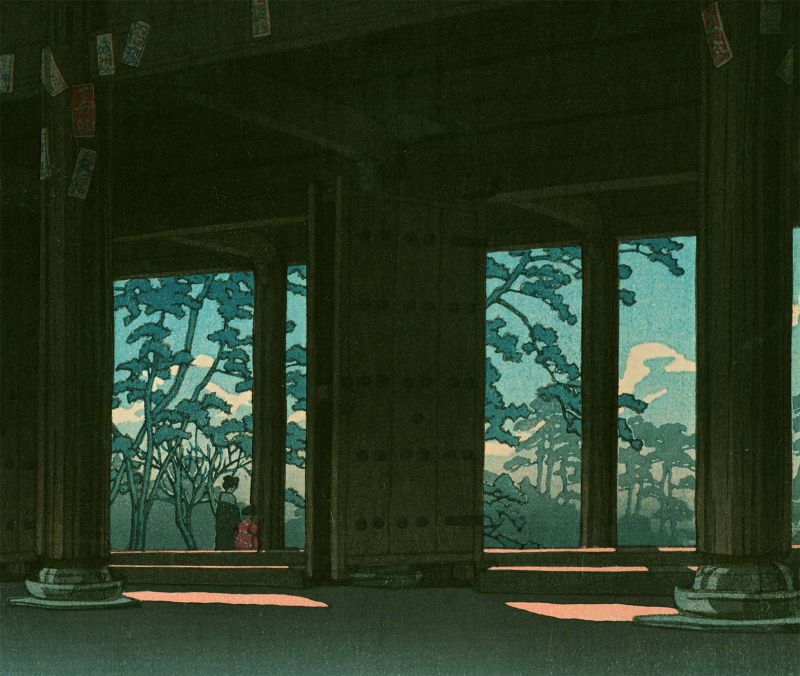 Kawase Hasui  Woodblock Print - Chion Temple, Kyoto SOLD