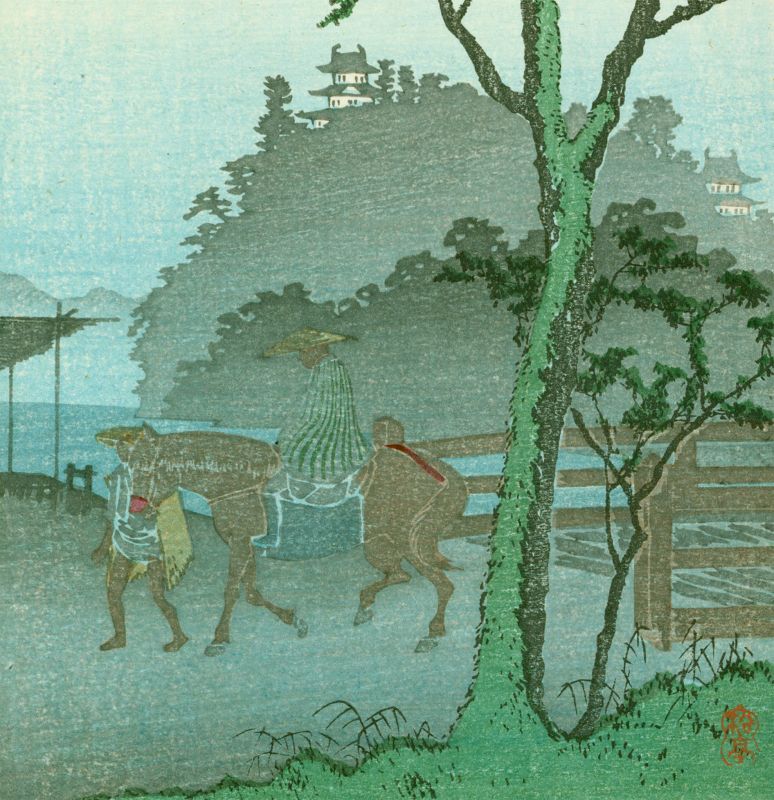 Takahashi Shotei Woodblock Print - Morning Fog - Likely Pre-1923 Rare