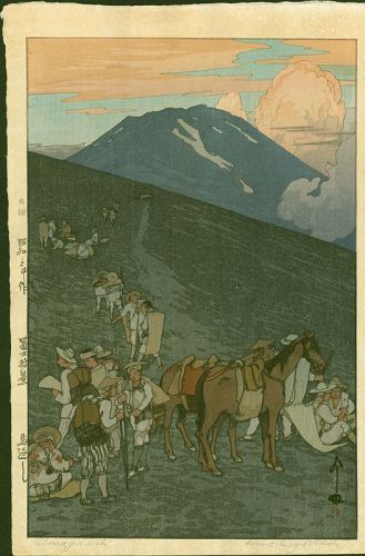 Hiroshi Yoshida Woodblock Print- Horse Turnback at Umagaeshi - Jizuri