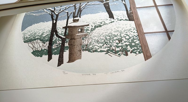 Ted Colyer Japanese Woodblock Print - Winter '84 - Limited edition