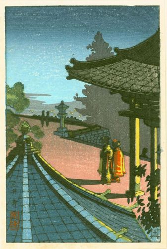 Tsuchiya Koitsu Japanese Woodblock Print - Mii Temple
