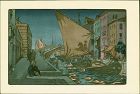 Womrath & Yoshijiro Urushibara Woodblock Print - Venice at Night