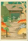 Lilian May Miller Japanese Woodblock Print - A Japanese Garden