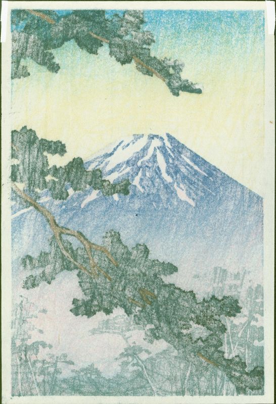 Hasui Kawase Japanese Woodblock Print - Sacred Mount Fuji SOLD