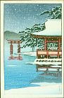 Japanese Woodblock Print - Miyajima in Snow
