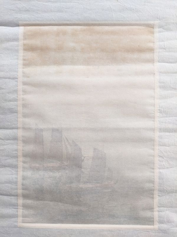 Hiroshi Yoshida Japanese Woodblock Print Scroll - Glittering Sea RARE