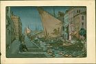 Womrath & Yoshijiro Urushibara Woodblock Print - Venice at Night