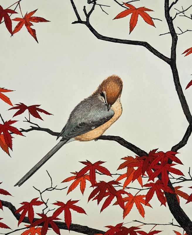 Toshi Yoshida Japanese Woodblock Print - Birds of the Seasons - Autumn