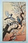 Toshi Yoshida Japanese Woodblock Print - Birds of the Seasons - Spring