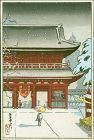 Tsuchiya Koitsu Woodblock Print - Asakusa (Sensoji) - Rare SOLD