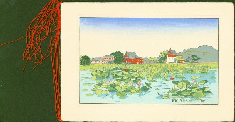 Japanese Woodblock Print - Ueno Lotus Pond in Tokyo