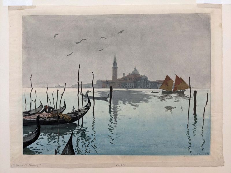 Hans Frank (Austrian 1884-1948) Woodblock Print - Venice, 1925