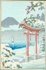 Tsuchiya Koitsu Japanese Woodblock Print - Lake Chuzenji in Nikko