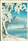 Hasui Kawase Japanese Woodblock Print - Mt. Fuji After Snow, Tagonoura