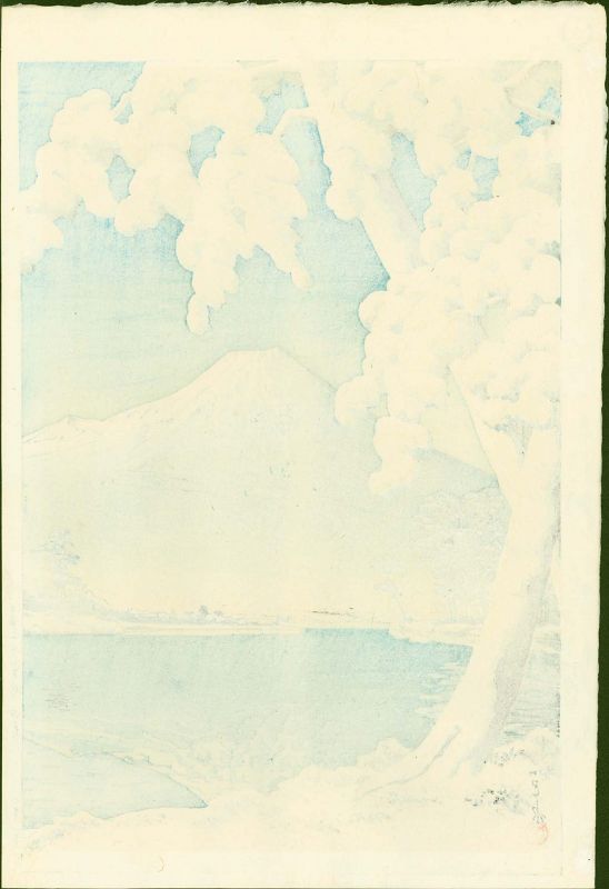 Hasui Kawase Japanese Woodblock Print - Mt. Fuji After Snow, Tagonoura