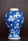 A Blue and White Vase, Kangxi Period