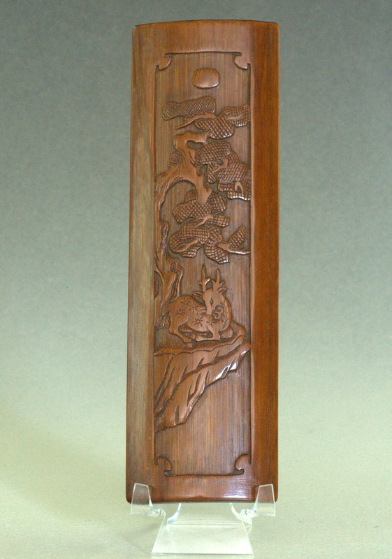 Chinese Bamboo Arm Rest, Qing Dynasty