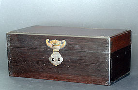 Chinese Zitan and Tieli Wood Box, Qing Dynasty