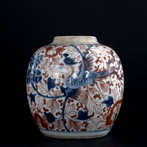 Phoenixes and Flowers Jar, Kangxi Period