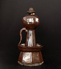 Brown Glazed Oil Lamp, Yuan/Ming Dynasty