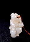 White Jade Statuette of a Boy, Qing Dynasty