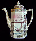 Japanese export porcelain chocolate pot hand painted