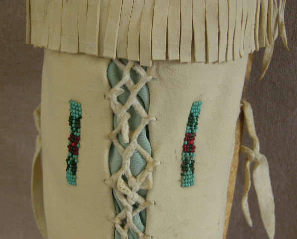 American Ute Indian bead trim cradle board