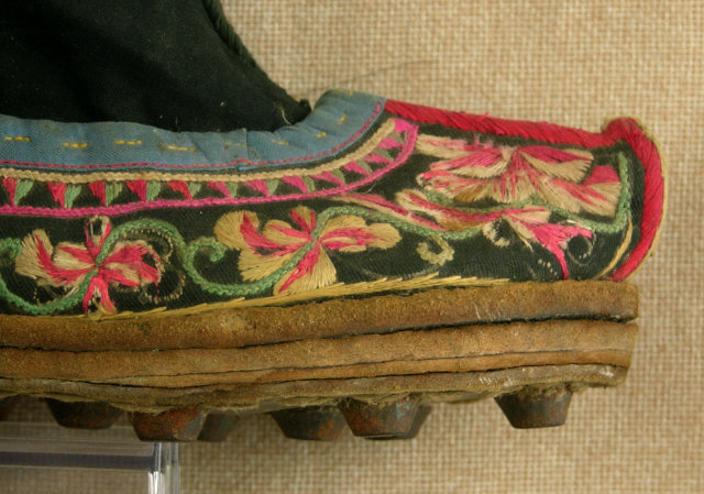 Chinese Ethnic Minority Miao Womans embroidered boots