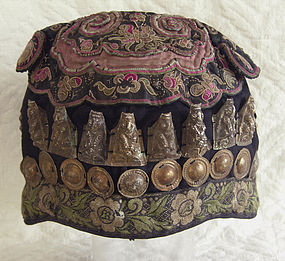 Antique Chinese Miao Ethnic Minority Child's hat