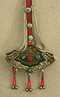 antique Tibetan womans festival purse ornament