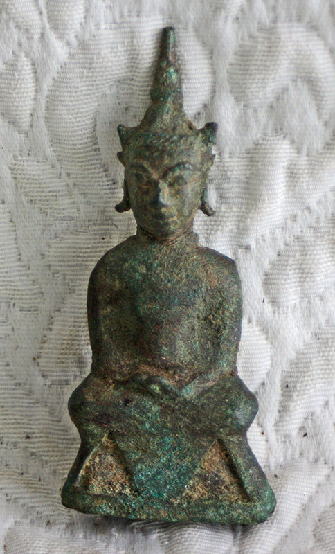 17th century cast small Southeast Asian Buddha