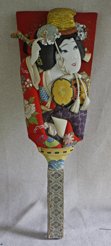 Antique Meiji Japanese Hagoita  AKA Badminton Paddle