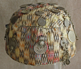 Old Afghanistan Hat with coin ornaments