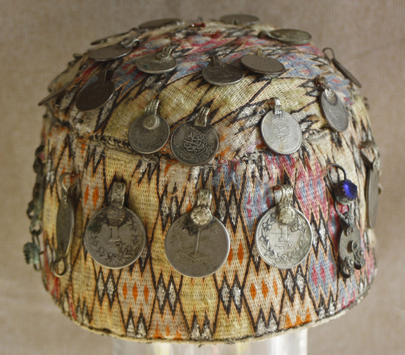 Old Afghanistan Hat with coin ornaments