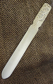 Chinese carver ivory page turner