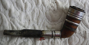 Antique Thailand Karen people Tobaccco smoking pipe