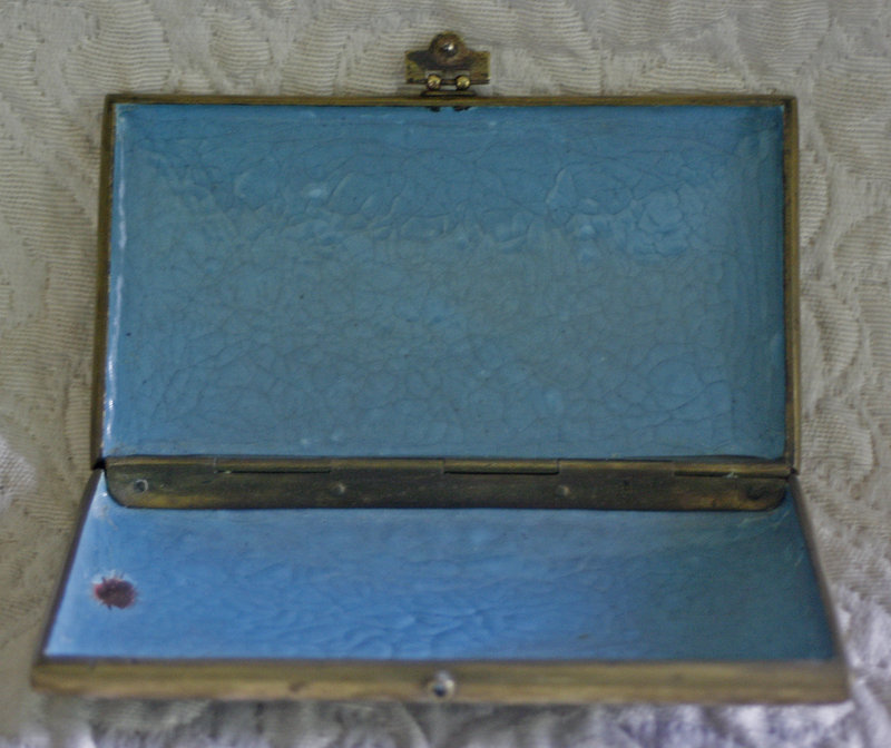 Unusual antique Japanese cloisonne case