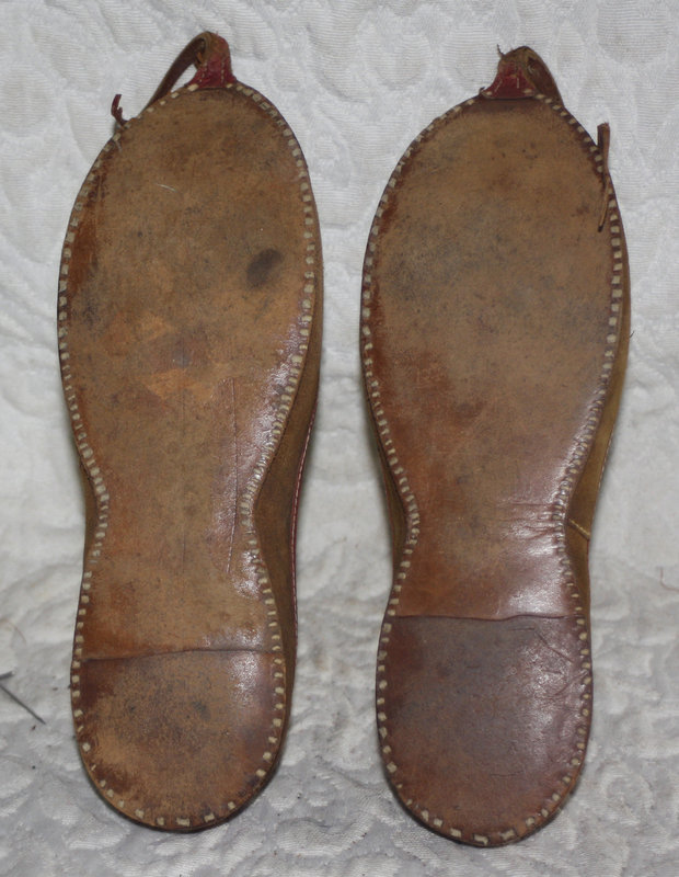 Pair of traditional woman's leather shoes from Afghanistan