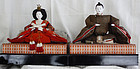 Large Emperor and Empress Hina Dolls signed