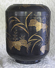 Meiji Period Japanese Lacquer 3 tier covered round box