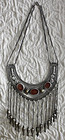 antiques silver Turkoman necklace with cornelians